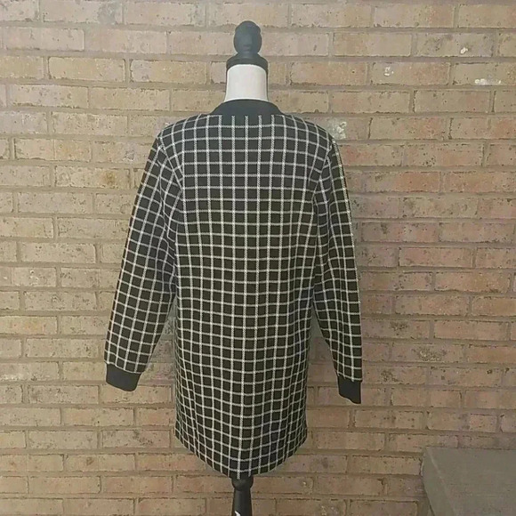 Sanctuary NWT City Coat Black and White Check‎ Pockets Collarless Womens Medium - Picture 7 of 14